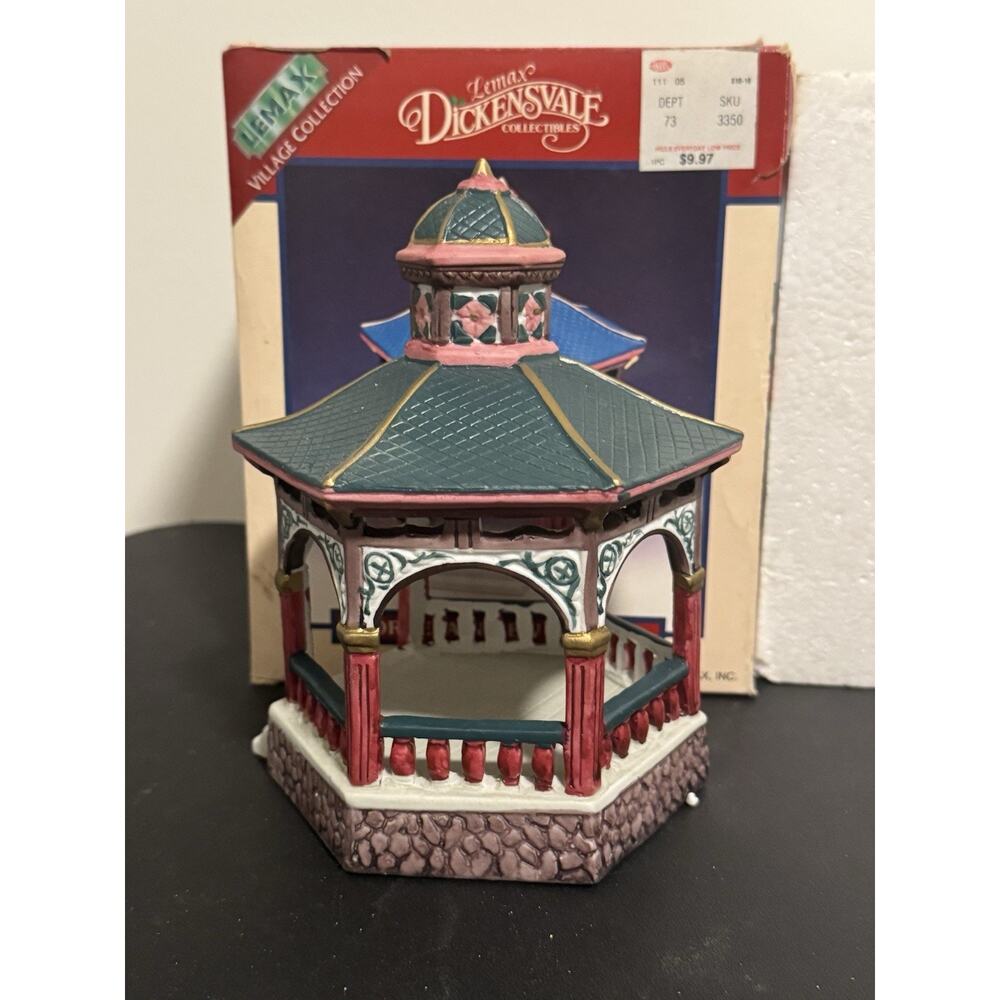 Lemax Village Collection Porcelain Gazebo Decoration 1993